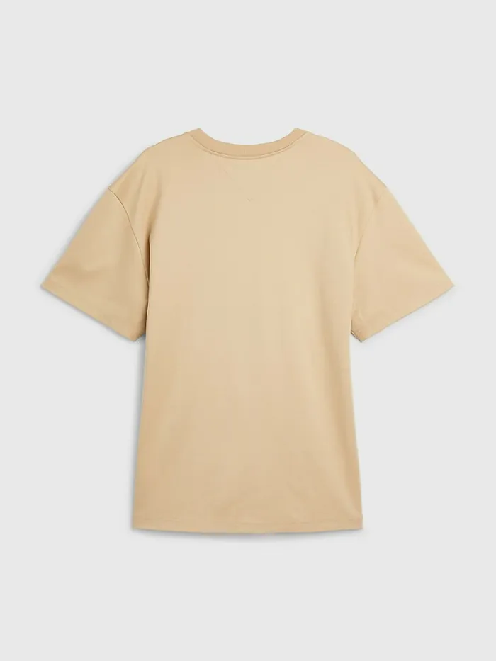 Tommy Hilfiger Crest Tonal Logo TShirt Gentle Gold Mens TShirts Near Me