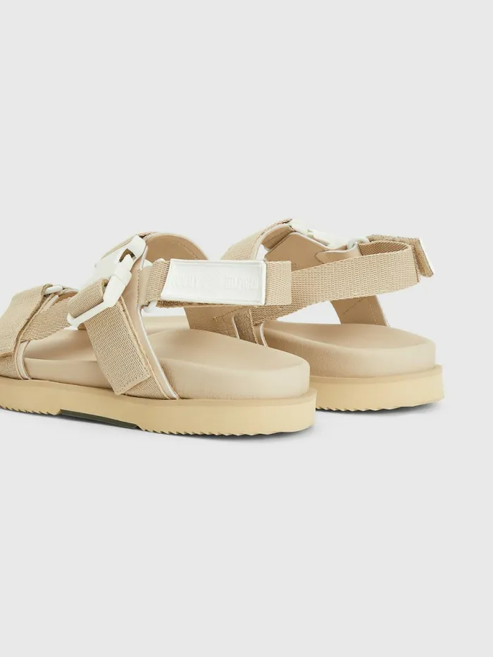 Tommy Hilfiger Crest Webbing Sandals Desert Sand Dune Mens Sandals Sliders and Flip Flops Online