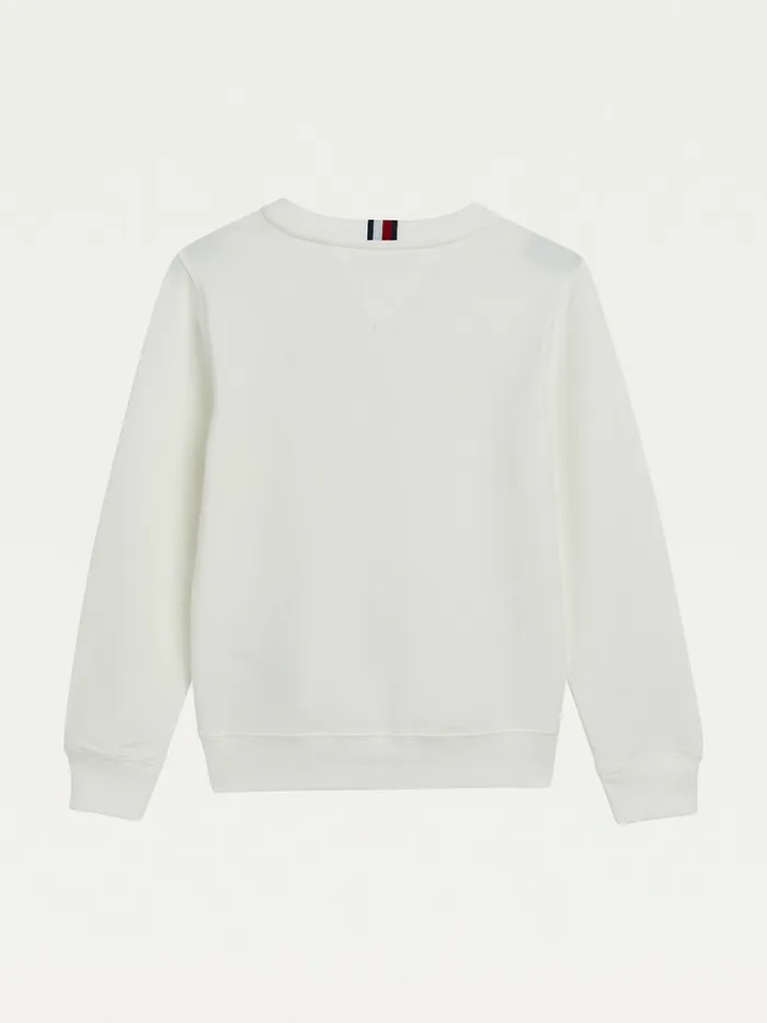 Tommy Hilfiger Crew Neck Sweatshirt Ecru Boys Sweatshirts and Hoodies Popular
