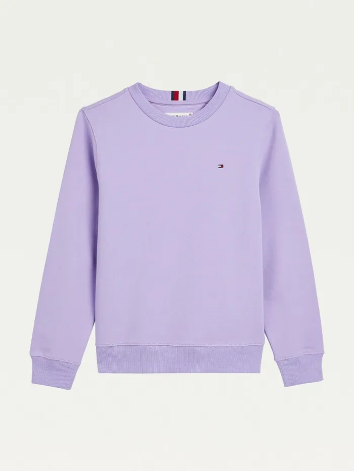 Tommy Hilfiger Crew Neck Sweatshirt Violet Viola Boys Jumpers and Cardigans Popular Tommy Hilfiger Crew Neck Sweatshirt Violet Viola Boys Jumpers and Cardigans Popular
