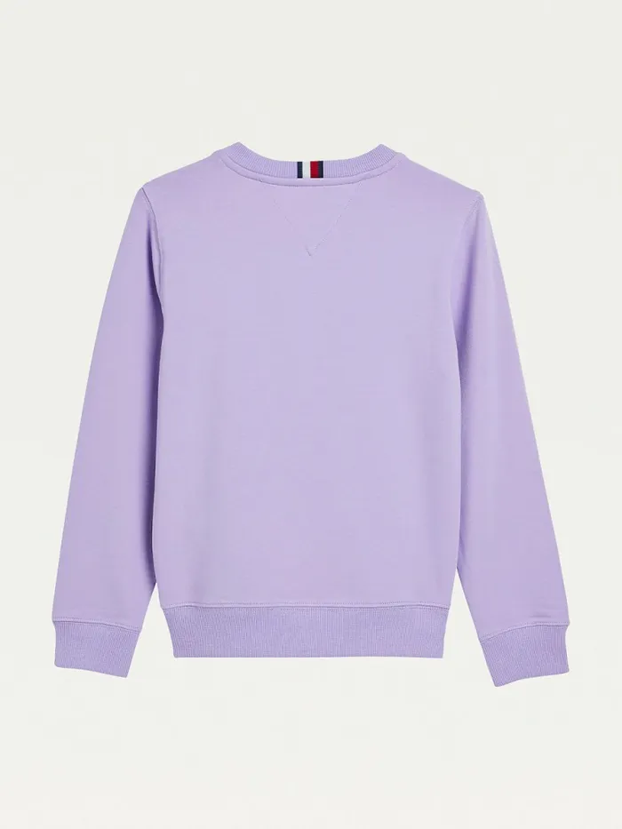 Tommy Hilfiger Crew Neck Sweatshirt Violet Viola Boys Jumpers and Cardigans Popular