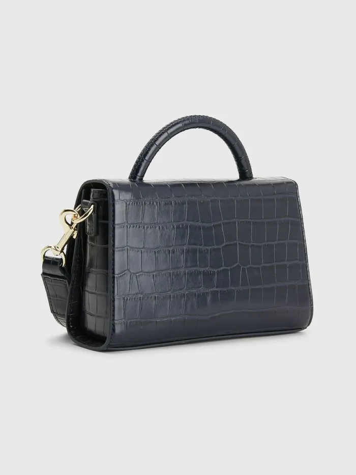 Tommy Hilfiger CrocoEffect Bar Bag Tommy Navy Croc Womens Bags Online