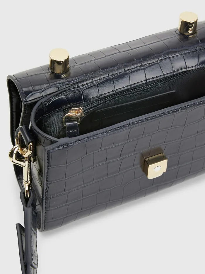 Tommy Hilfiger CrocoEffect Bar Bag Tommy Navy Croc Womens Bags Online