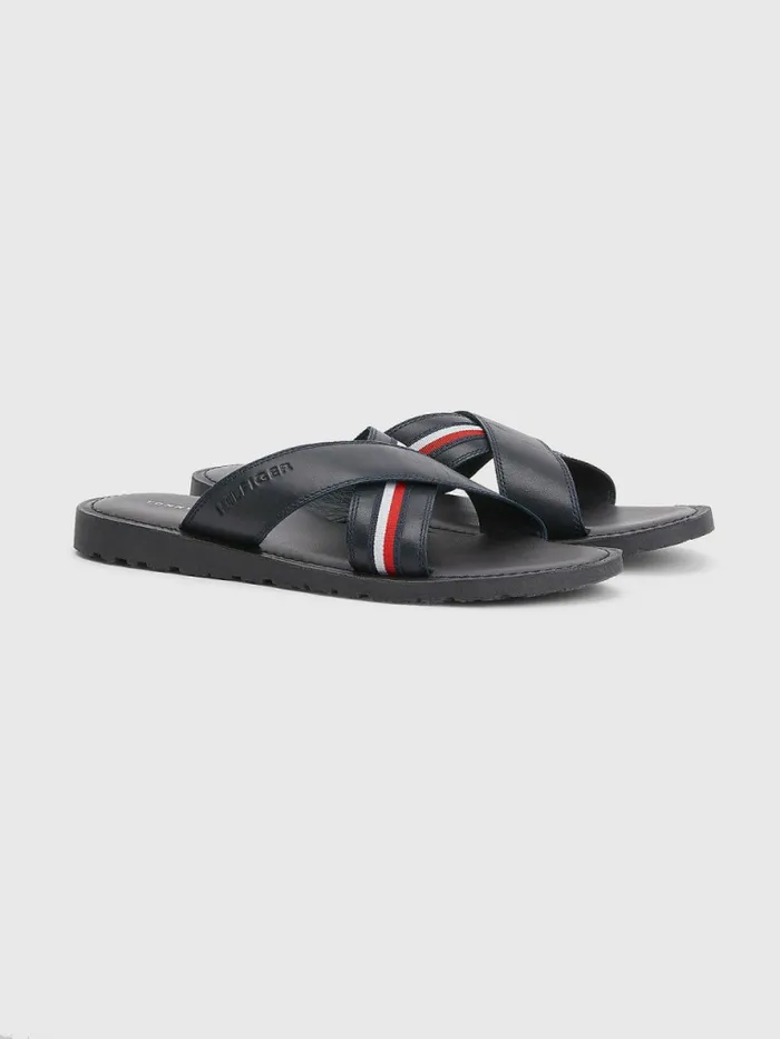 Tommy Hilfiger Crossover Strap Sandals Desert Sky Mens Trainers Casaul