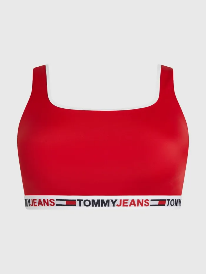Tommy Hilfiger Curve ColourBlocked Logo Bikini Bralette Primary Red Womens Swimwear Near Me Tommy Hilfiger Curve ColourBlocked Logo Bikini Bralette Primary Red Womens Swimwear Near Me