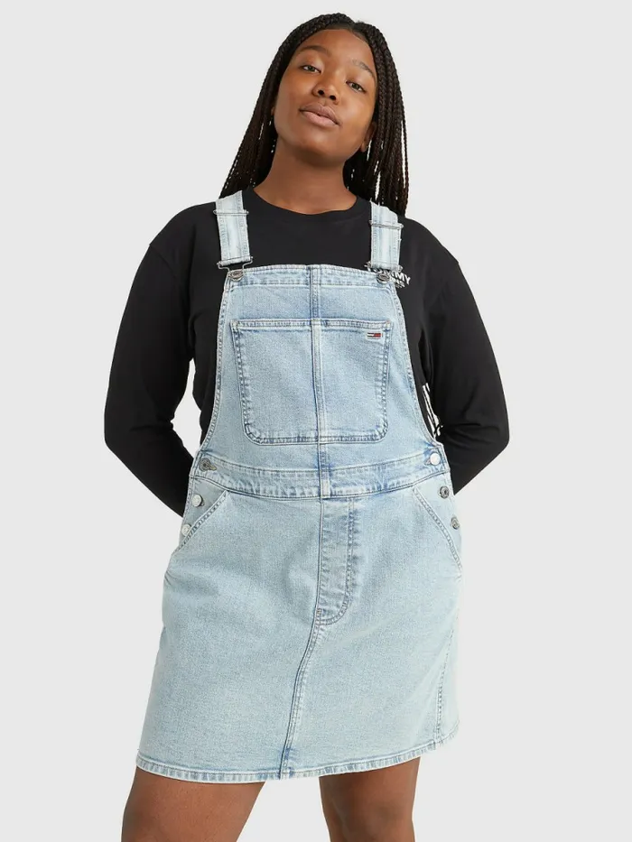 Tommy Hilfiger Curve Denim Dungaree Dress Denim Light Womens Dresses and Jumpsuits Cheap On Sale Tommy Hilfiger Curve Denim Dungaree Dress Denim Light Womens Dresses and Jumpsuits Cheap On Sale