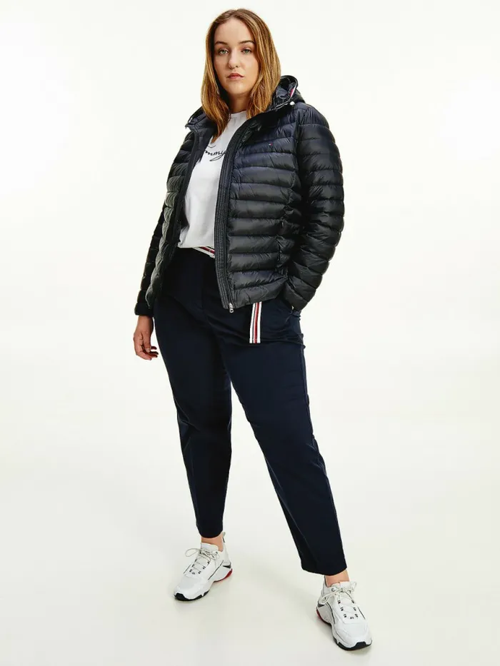Tommy Hilfiger Curve Essential Removable Hood Down Jacket Black Womens Coats and Jackets Gift Ideas