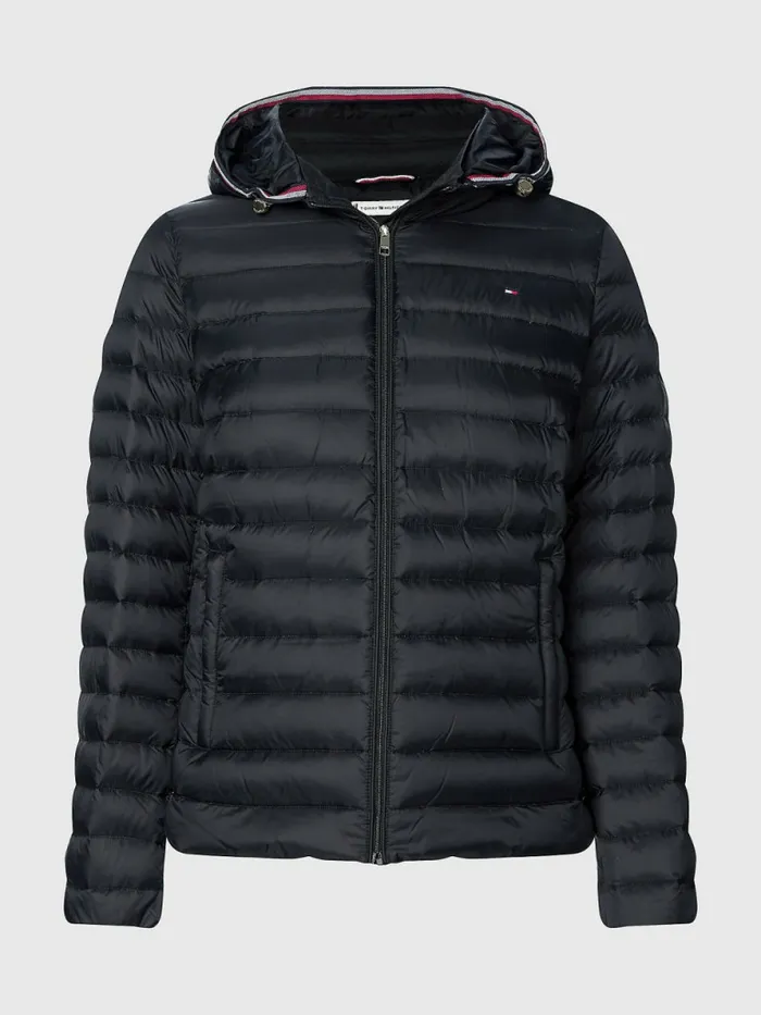 Tommy Hilfiger Curve Essential Removable Hood Down Jacket Black Womens Coats and Jackets Gift Ideas