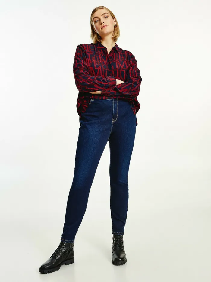 Tommy Hilfiger Curve Harlem High Rise Super Skinny Th Flex Jeans Eve Womens Curve Fashion Cheap On Sale Tommy Hilfiger Curve Harlem High Rise Super Skinny Th Flex Jeans Eve Womens Curve Fashion Cheap On Sale