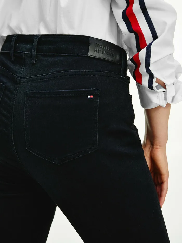 Tommy Hilfiger Curve Harlem High Rise Ultra Skinny Black Jeans Black Womens Curve Fashion For Sale