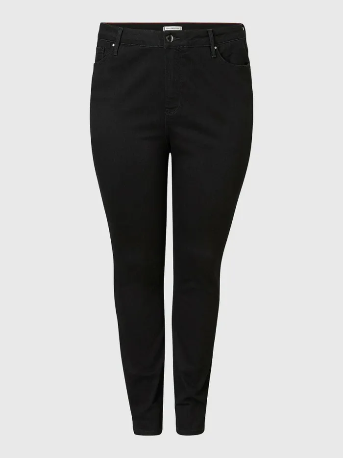 Tommy Hilfiger Curve Harlem High Rise Ultra Skinny Black Jeans Black Womens Curve Fashion For Sale