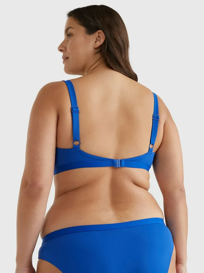 Tommy Hilfiger Curve Logo Waistband Bikini Bralette Ultra Blue Womens Curve Fashion
