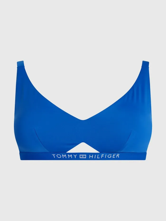 Tommy Hilfiger Curve Logo Waistband Bikini Bralette Ultra Blue Womens Curve Fashion