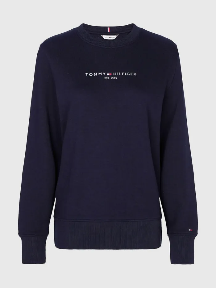 Tommy Hilfiger Curve Organic Cotton Sweatshirt Desert Sky Womens Sweatshirts and Hoodies On Sale