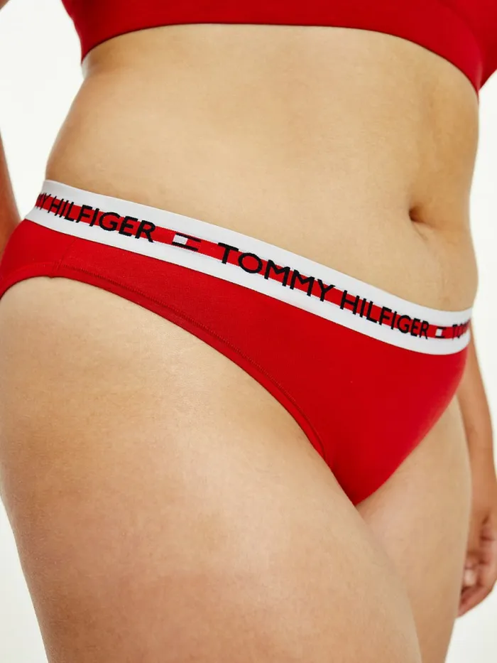 Tommy Hilfiger Curve Repeat Logo Stretch Organic Cotton Briefs Primary Red Womens Lingerie Tommy Hilfiger Curve Repeat Logo Stretch Organic Cotton Briefs Primary Red Womens Lingerie