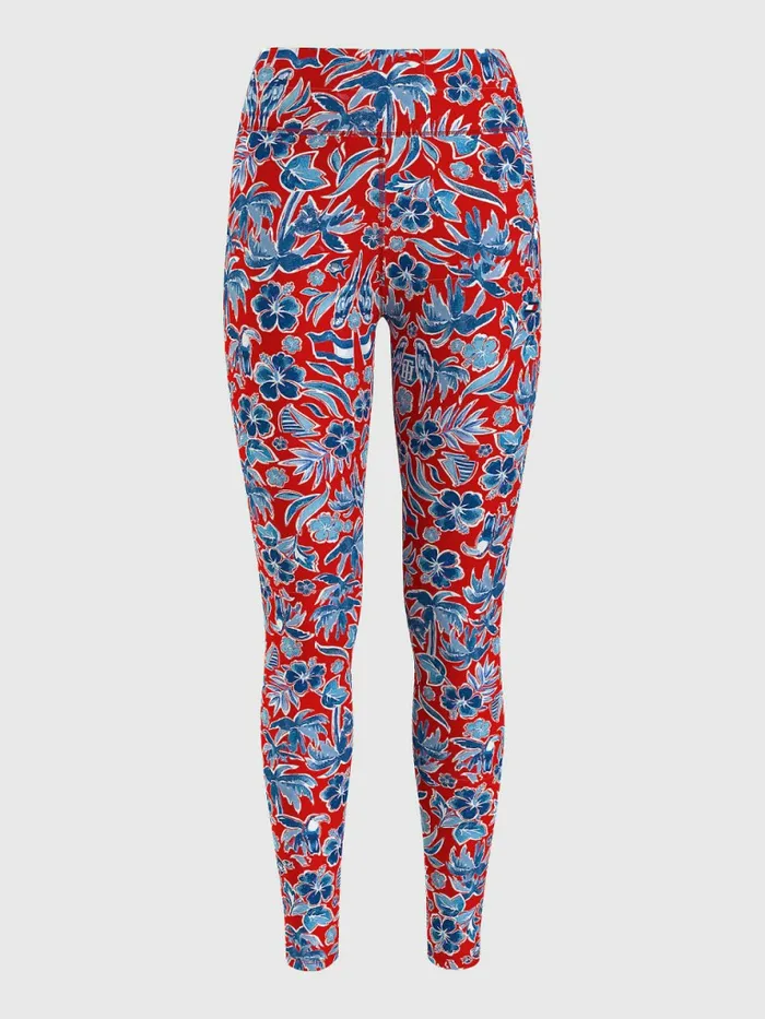 Tommy Hilfiger Curve Sport HighWaist Leggings Island Print Womens Trousers