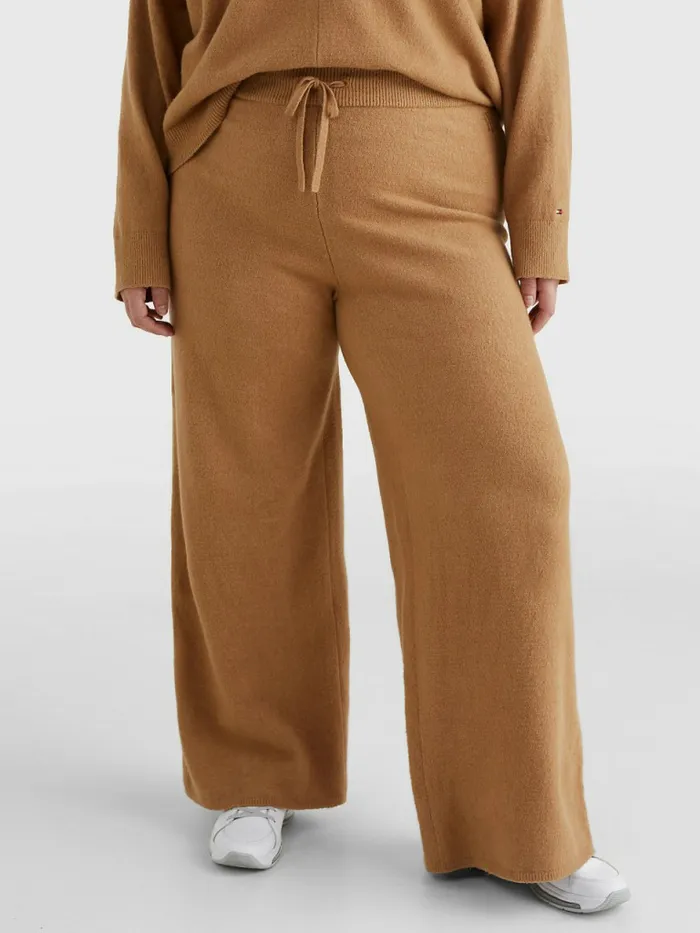 Tommy Hilfiger Curve Th Flex Wide Leg Trousers Countryside Khaki Womens Curve Fashion Tommy Hilfiger Curve Th Flex Wide Leg Trousers Countryside Khaki Womens Curve Fashion