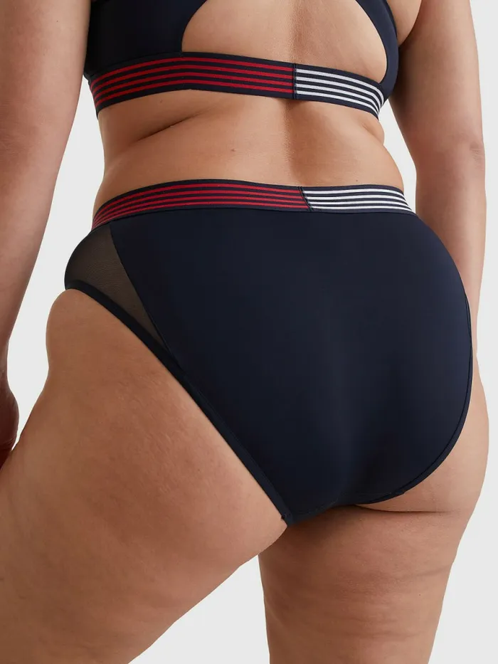 Tommy Hilfiger Curve Th Stretch Logo Briefs Desert Sky Womens Lingerie