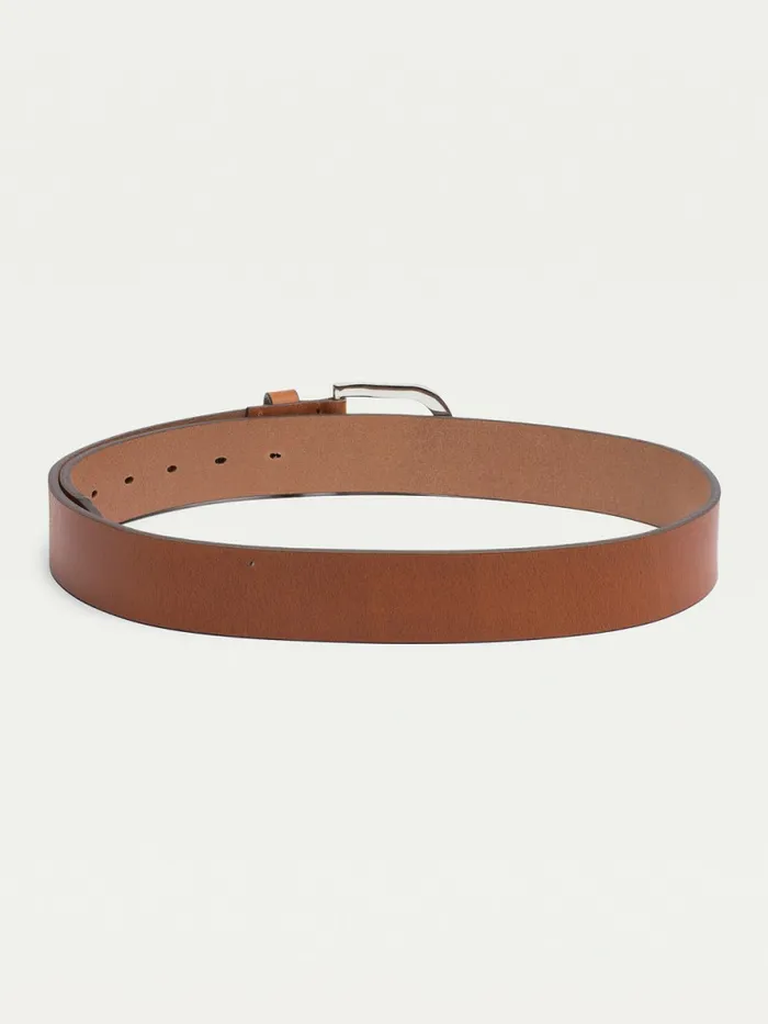 Tommy Hilfiger Danny Leather Belt Cognac Womens Belts Gift Ideas