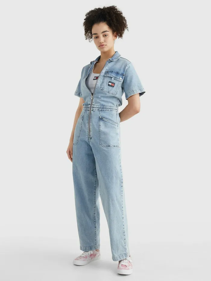 Tommy Hilfiger Denim Boiler Suit Denim Light Womens Dresses and Jumpsuits Gift Ideas