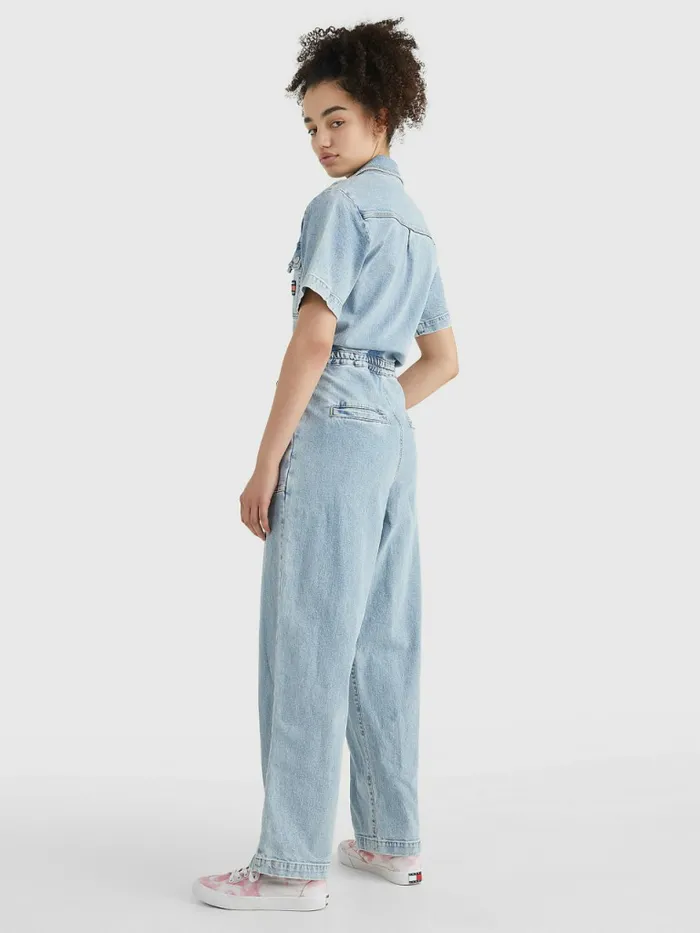 Tommy Hilfiger Denim Boiler Suit Denim Light Womens Dresses and Jumpsuits Gift Ideas