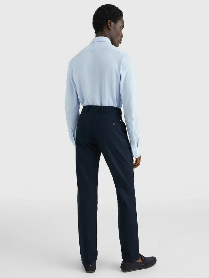 Tommy Hilfiger Denton Basket Weave Straight Fit Chinos Desert Sky Mens Trousers