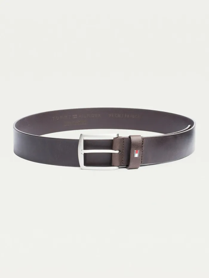 Tommy Hilfiger Denton Flag Logo Leather Belt Testa Di Moro Mens Belts Cheap On Sale Tommy Hilfiger Denton Flag Logo Leather Belt Testa Di Moro Mens Belts Cheap On Sale