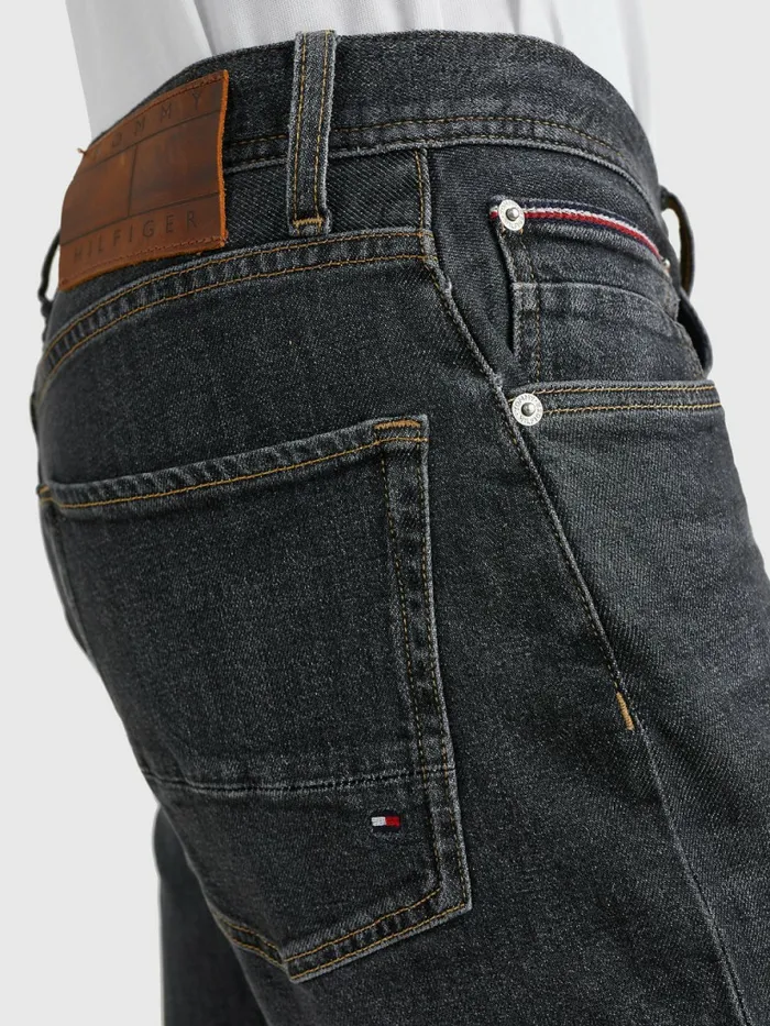 Tommy Hilfiger Denton Straight Faded Jeans Maple Grey Mens Jeans Near Me