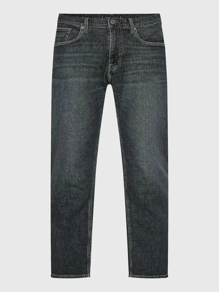 Tommy Hilfiger Denton Straight Faded Jeans Maple Grey Mens Jeans Near Me