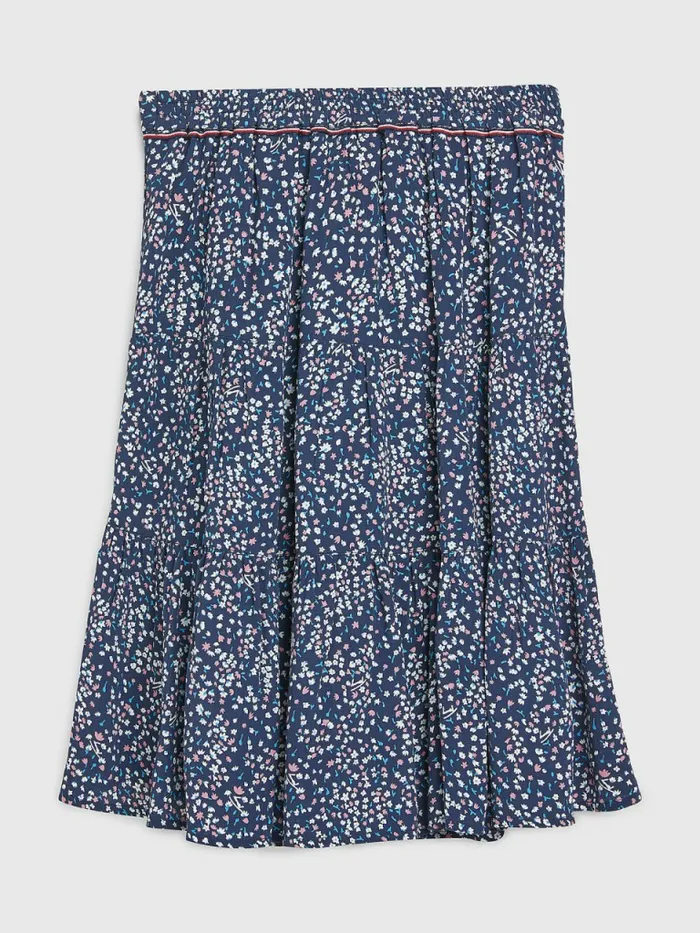 Tommy Hilfiger Ditsy Print Floral Viscose Skirt Blue Ditsy Flower Girls Trousers Shorts and Skirts Popular