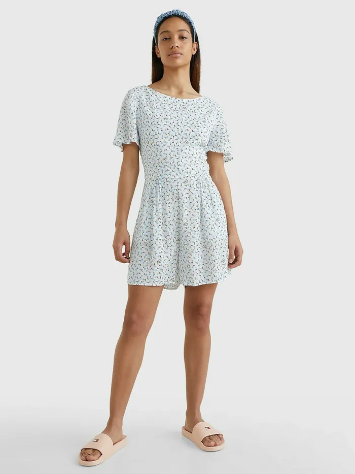 Tommy Hilfiger Ditsy Print TieBack Playsuit Island Floral Crush Print Womens Dresses and Jumpsuits Online
