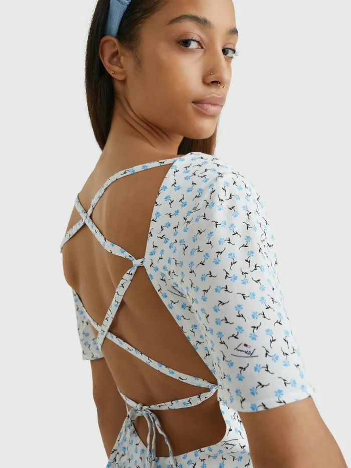 Tommy Hilfiger Ditsy Print TieBack Playsuit Island Floral Crush Print Womens Dresses and Jumpsuits Online