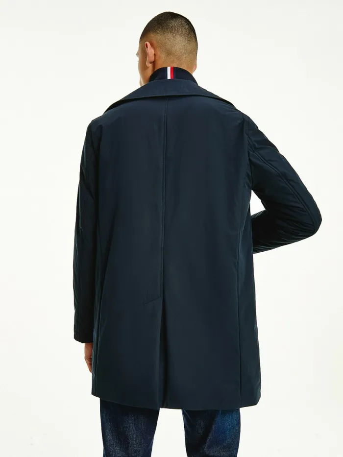Tommy Hilfiger Double Layer Padded Car Coat Desert Sky Mens Coats and Jackets Gift for Friend