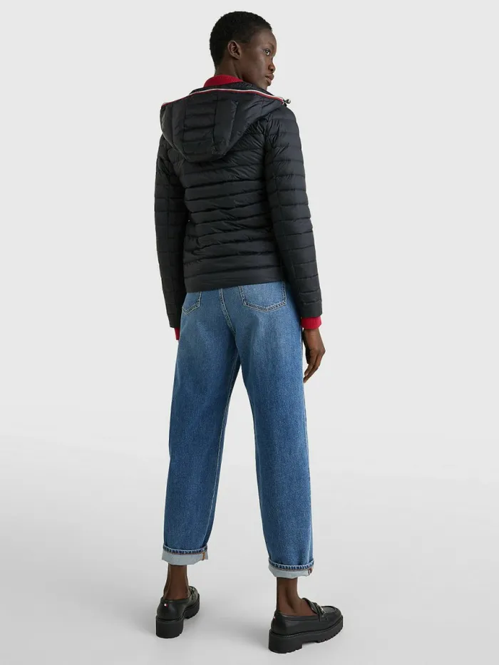 Tommy Hilfiger DownFilled Hooded ZipThru Jacket Black Womens Coats and Jackets Gift Ideas