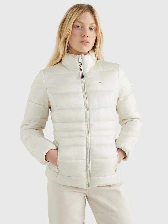 Tommy Hilfiger Down Quilted Jacket Stony Beige Womens Coats and Jackets Sale