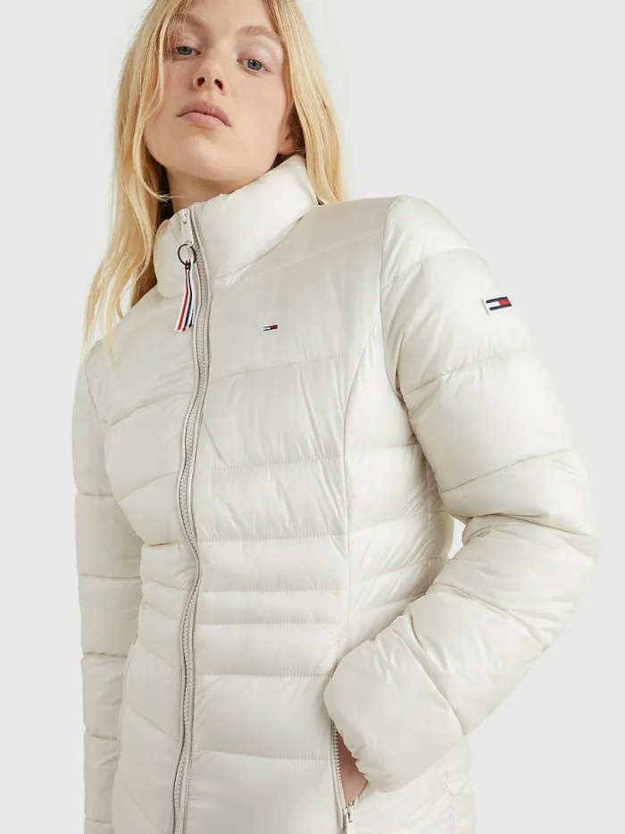 Tommy Hilfiger Down Quilted Jacket Stony Beige Womens Coats and Jackets Sale