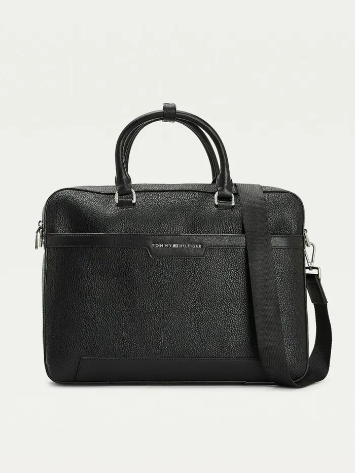 Tommy Hilfiger Downtown Slim Computer Bag Black Mens Bags Cheap On Sale