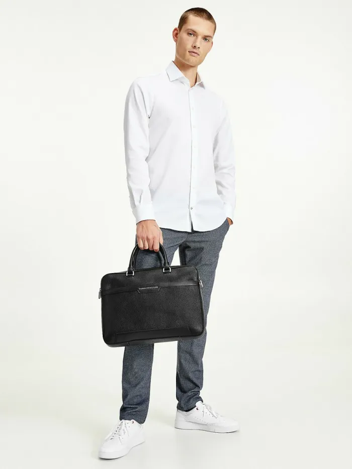 Tommy Hilfiger Downtown Slim Computer Bag Black Mens Bags Cheap On Sale