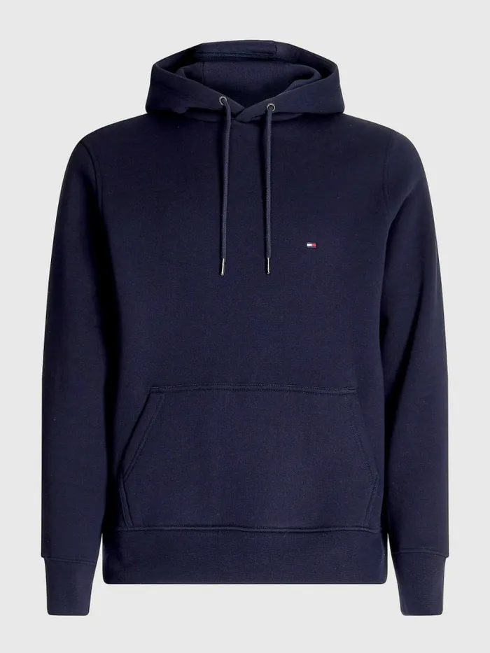 Tommy Hilfiger Drawstring Flag Embroidery Hoody Desert Sky Mens Sweatshirts and Hoodies On Sale