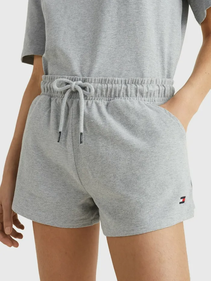 Tommy Hilfiger Drawstring Jersey Shorts Grey Heather Womens Essentials Near Me