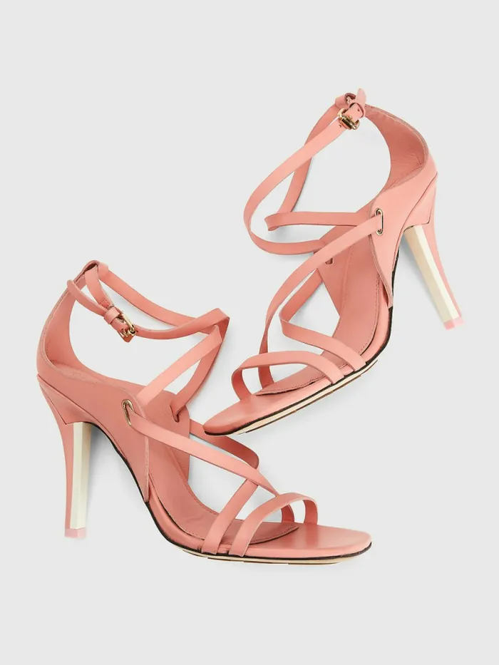 Tommy Hilfiger Elevated Crest Heeled Sandals Cabbage Rose Womens Sandals Sale