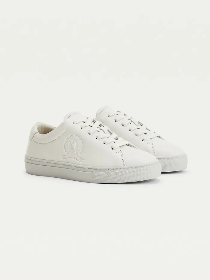 Tommy Hilfiger Elevated Crest Leather Trainers Light Cast Womens Trainers Sale Tommy Hilfiger Elevated Crest Leather Trainers Light Cast Womens Trainers Sale