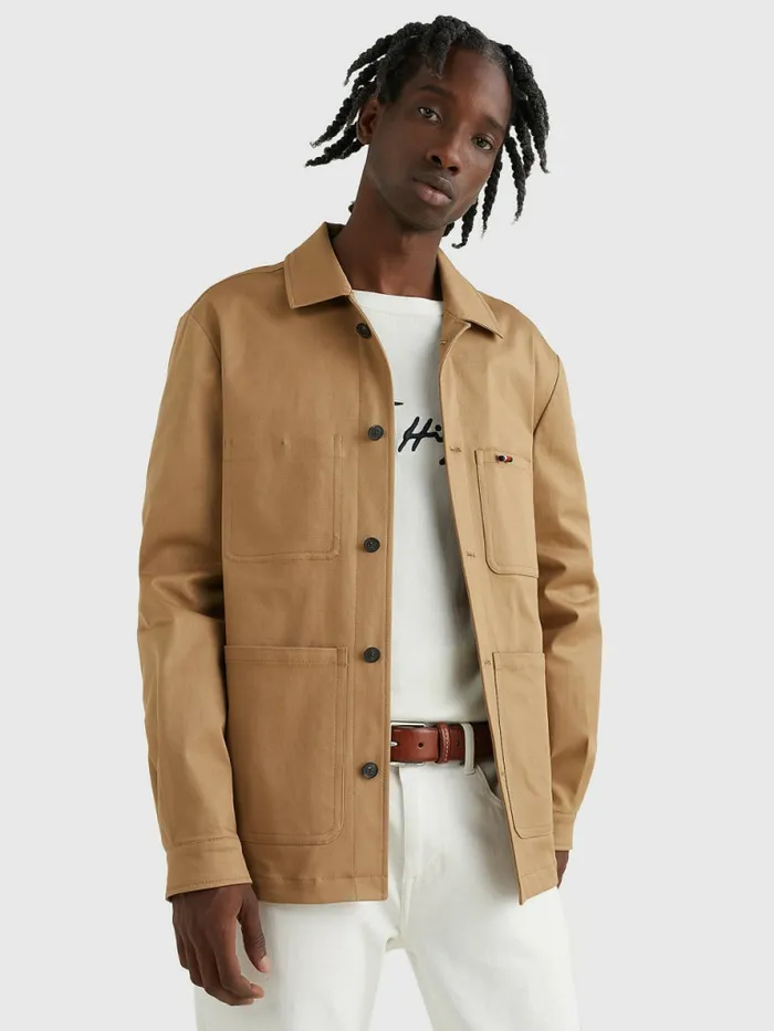 Tommy Hilfiger Elevated Utility Shirt Jacket Basket Brown Mens Coats and Jackets Fashion Tommy Hilfiger Elevated Utility Shirt Jacket Basket Brown Mens Coats and Jackets Fashion