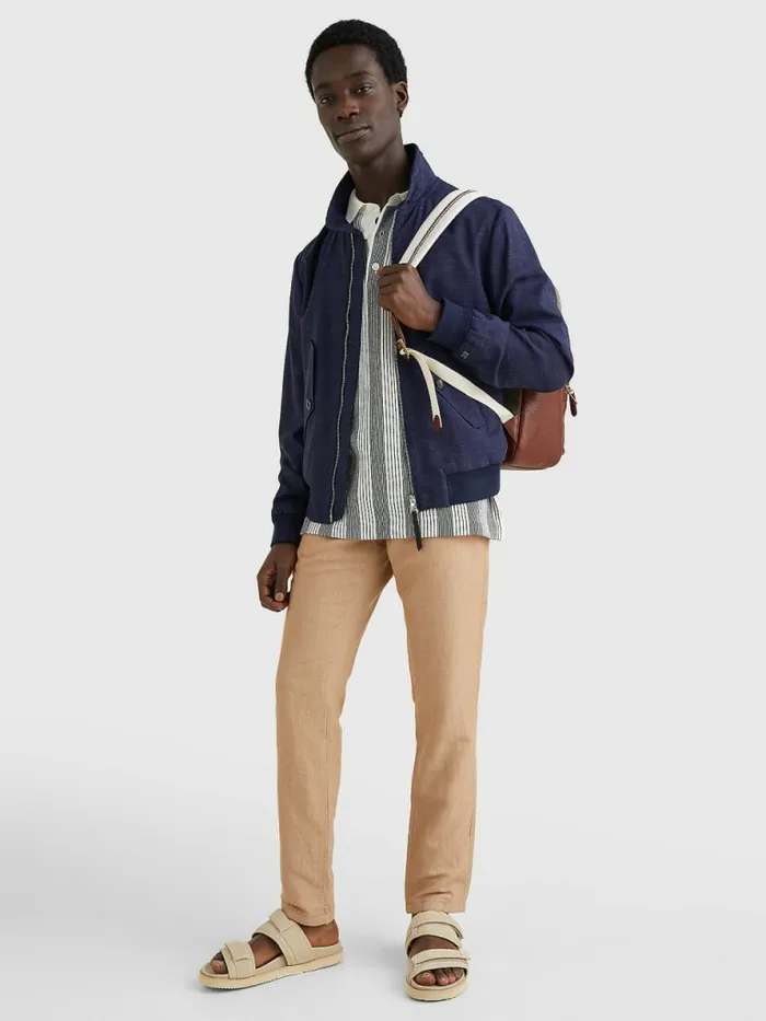 Tommy Hilfiger Elevated Wool Blend Bomber Twilight Indigo Mens Coats and Jackets Sale