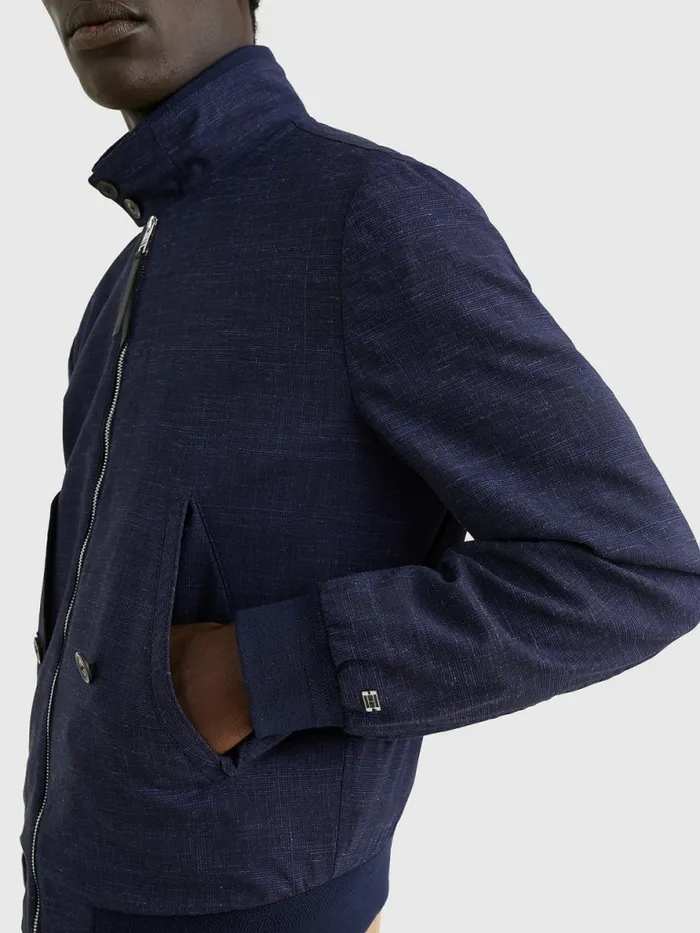 Tommy Hilfiger Elevated Wool Blend Bomber Twilight Indigo Mens Coats and Jackets Sale