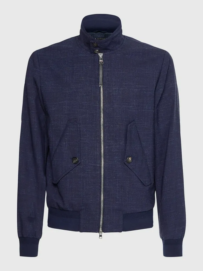 Tommy Hilfiger Elevated Wool Blend Bomber Twilight Indigo Mens Coats and Jackets Sale