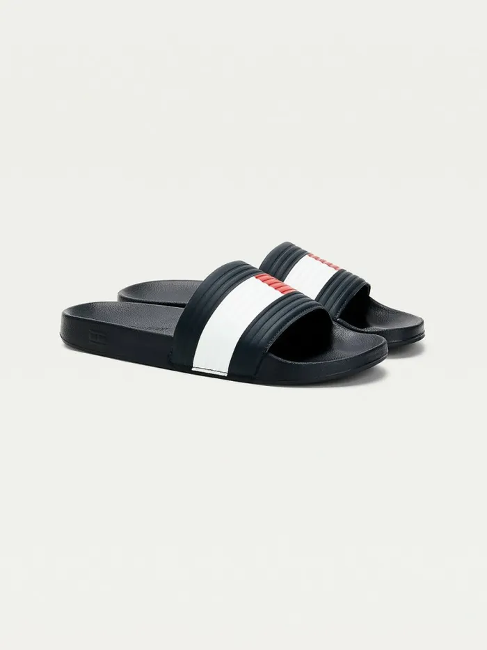 Tommy Hilfiger Embossed Flag Pool Slides Desert Sky Mens Sandals Sliders and Flip Flops Cheap On Sale Tommy Hilfiger Embossed Flag Pool Slides Desert Sky Mens Sandals Sliders and Flip Flops Cheap On Sale