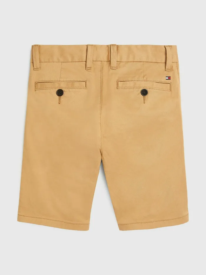 Tommy Hilfiger Essential Chino Shorts Classic Khaki Boys Trousers and Shorts On Sale