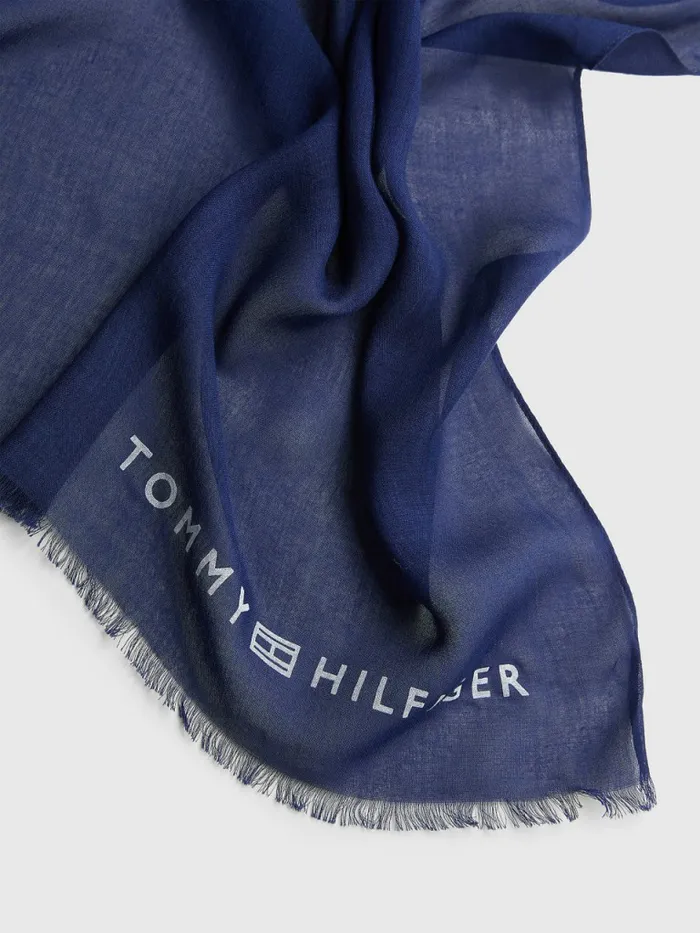 Tommy Hilfiger Essential ColourBlocked Scarf Corp Mix Womens Hats and Scarves Sale