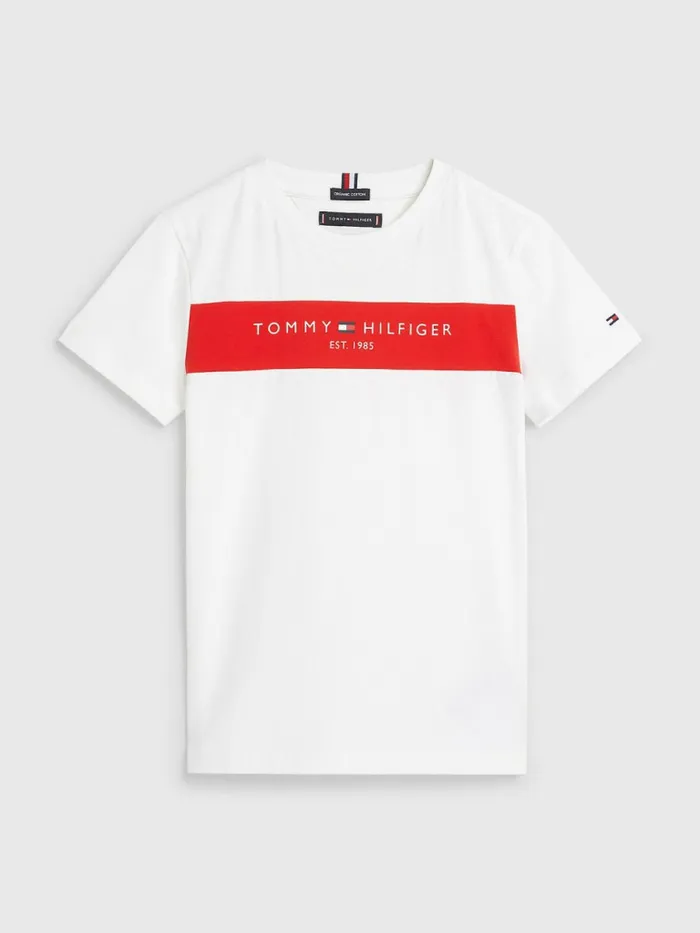 Tommy Hilfiger Essential ColourBlocked TShirt White Boys TShirts and Polos For Sale Tommy Hilfiger Essential ColourBlocked TShirt White Boys TShirts and Polos For Sale